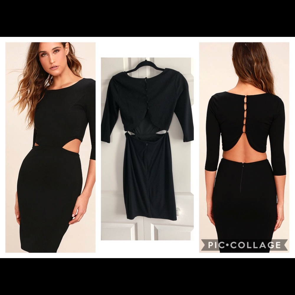 Black bodycon dress